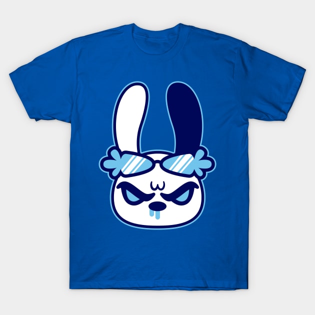 Blue Pro Gamer Bunny T-Shirt by TamiPop